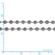 Ланцюг з кульками, Темне срібло, 2 мм (ZEP-040227)