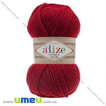 Пряжа Alize Lanagold Plus 100 г, 140 м, Красная 56 (YAR-029540)