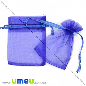 Подарочная упаковка из органзы, 7х9 см, Синяя (UPK-012373)