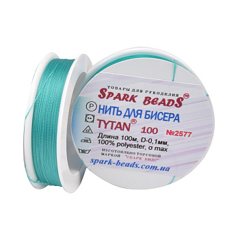 Нить для бисера Титан 100, Бирюзовая №2577, 100 м (MUL-010620)
