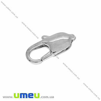 Замок-карабін, 12х6 мм, Темне срібло (ZAM-025879)