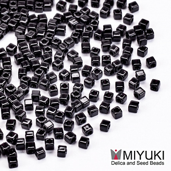 Бісер японський Miyuki Cubes SB18-401, 1,8 мм, Чорний (BIS-051227)
