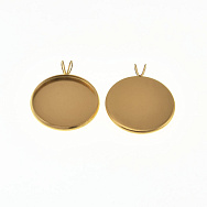Основа кругла з нерж. сталі, 27х22 мм, 20 мм, Золото (STL-059479)