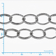 Ланцюг, Темне срібло, 8х6,5 мм (ZEP-009620)