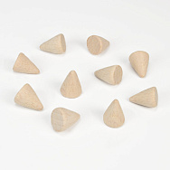 Дерев'яний конус без отвору, 16х12 мм, Бук (BUS-057739)