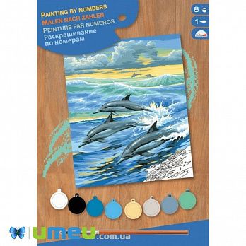 Набір для творчості Sequin Art PAINTING BY NUMBERS JUNIOR Дельфіни (DIF-043466)