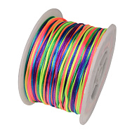 Атласний нейлоновий шнур, 1 мм, Меланжевий (LEN-053571)