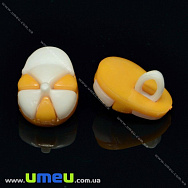 Гудзик пластиковий на ніжці Кепка, 15х11 мм, Жовтий темний (PUG-007533)