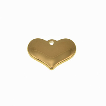 Підвіска з нерж. сталі Серце, 20х15 мм, Покриття 18 kt (STL-059156)