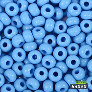Бісер чеський 2/0, №63020, Блакитний, Натуральний (BIS-054966)