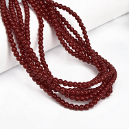 Намистини скляні, 4,5 мм, Круглі, Бордові (BUS-057232)