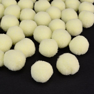 Помпони оксамитові 1,5 см, Кремові (DIF-052568)