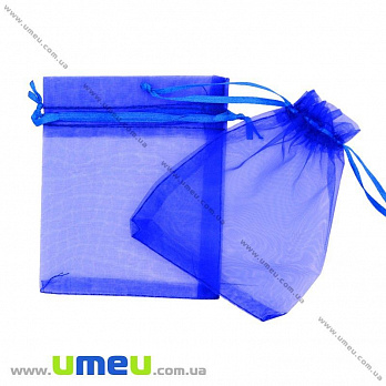 Подарочная упаковка из органзы, 10х12 см, Синяя (UPK-009761)
