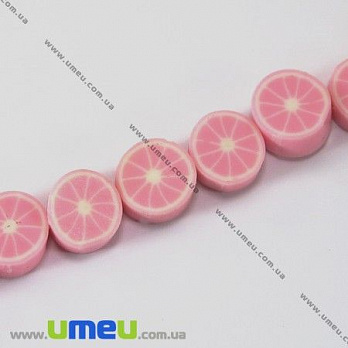 [Архів] Намистина FIMO Апельсин, 10х5 мм, Світло-рожева (BUS-003293)