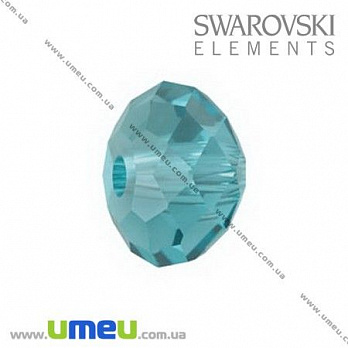 [Архів] Намистина Swarovski 5040 Indicolite, 8х6 мм, Рондель (BUS-003265)