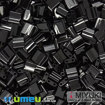 Бисер японский Miyuki TILA №401, 5х5 мм, Черный (BIS-046041)