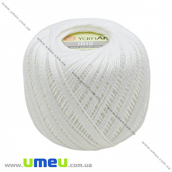 Пряжа YarnArt Iris 20 г, 138 м, Белая 910 (YAR-022983)
