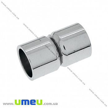 Магнітний замок для склеювання шнура, темного срібла, 21x11 мм (ZAM-024120)