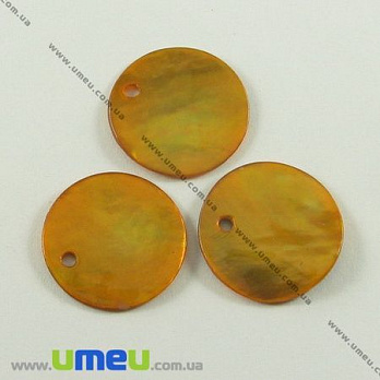 [Архів] Підвіска перламутрова, Помаранчева, 15 мм (POD-001431)
