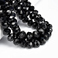 Намистини ронделі, 12х8 мм, Чорні (BUS-057170)