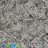 Бісер японський Miyuki Стеклярус 6 мм BGL2-1, Сріблястий (BIS-045906)