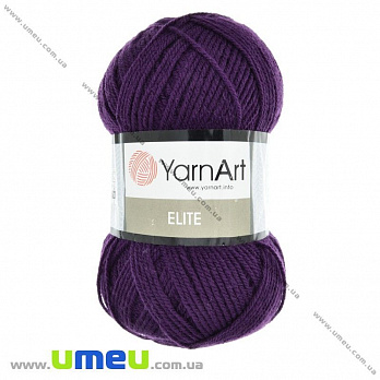 Пряжа YarnArt Elite 100 г, 300 м, Фіолетова 49 (YAR-023281)