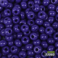 Бісер чеський 2/0, №33060, Синій темний, Натуральний (BIS-054970)