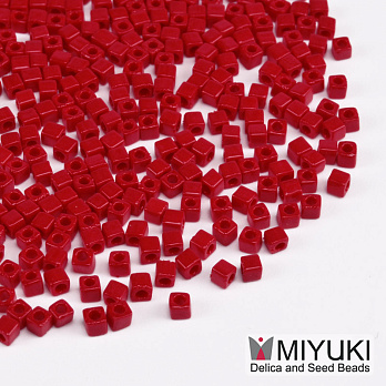 Бисер японский Miyuki Cubes SB18-408, 1,8 мм, Красный (BIS-053280)