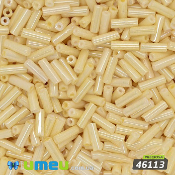Бісер чеський Стеклярус 3, №46113, Молочний перламутровий, 7 мм (BIS-010156)