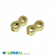 Намистина з нержавіючої сталі Знак Нескінченності, 8х4 мм, Золото (STL-039040)