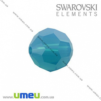 Намистини Swarovski 5000 Caribbean Blue Opal, 6 мм, Грановані круглі (BUS-009894)