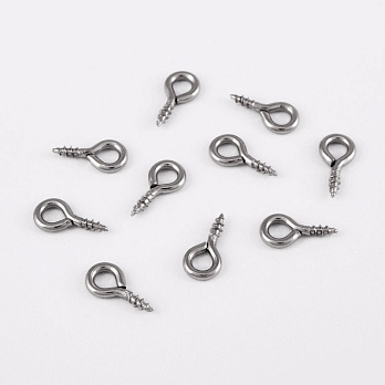 Винтовые штифты из нерж. стали, 8х4 мм, Темное серебро (STL-055936)