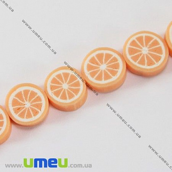 [Архів] Намистина FIMO Апельсин, 10х5 мм, Персикова (BUS-003292)