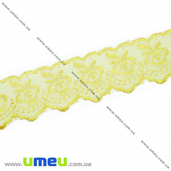 Мереживо органза Яблучко, 40 мм, Жовте світле (LEN-014514)