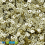 Паєтки Індія круглі плоскі, 2,5 мм, Золотисті світлі (PAI-037544)