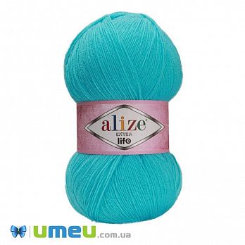 Пряжа Alize Extra Life 100 г, 480 м, Бірюзова 917 (YAR-038433)