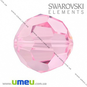 [Архів] Намистина Swarovski 5000 Light Rose, 10 мм, Гранована кругла (BUS-009898)