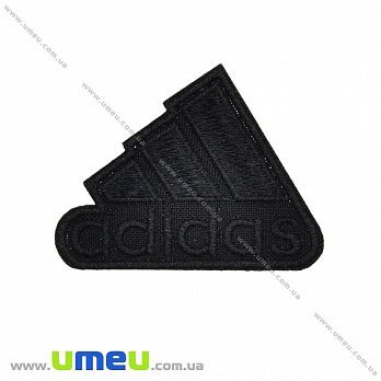 Термоаплікація Adidas, 5,5х4,5 см, Чорна (APL-027698)