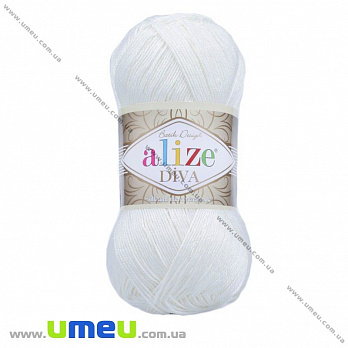 Пряжа Alize Diva 100 г, 350 м, Молочна 450 (YAR-029462)