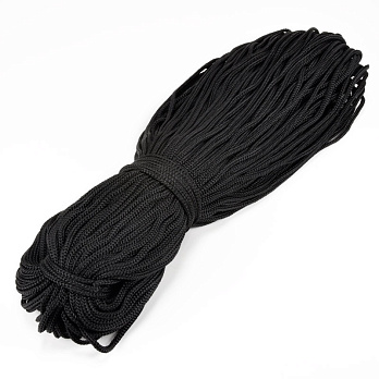 Шнур для макраме, 3,5 мм, Черный, Полипропилен (LEN-062810)