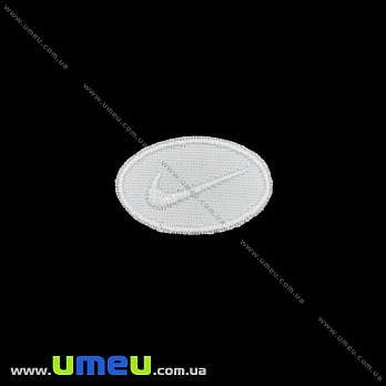 Термоаплікація Nike, 3х2 см, Біла (APL-024755)