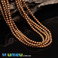 Намистини чеське скло Preciosa Перли 3 мм 70016, Помаранчеві (BUS-049399)