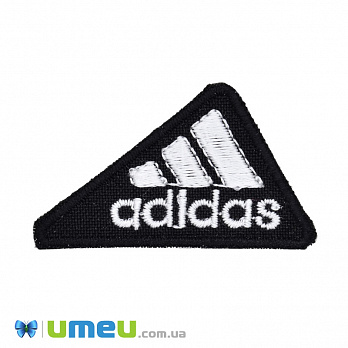Термоаппликация Adidas, 5х3 см, Черно-белая (APL-038184)