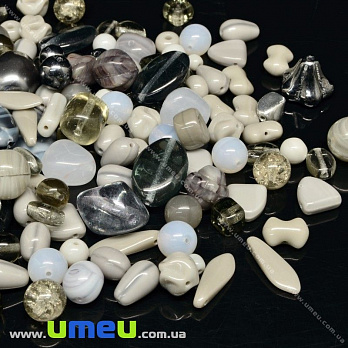 Намистини чеське скло Preciosa 92-Mix-19-Grey (BUS-025569)