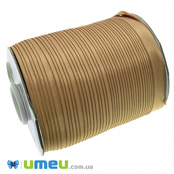 Атласная косая бейка, 15 мм, Коричневая светлая (LEN-037784)