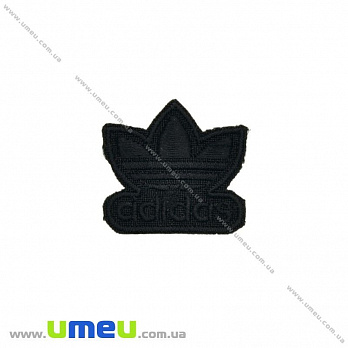 Термоаплікація Adidas, 3х3 см, Чорна (APL-024740)