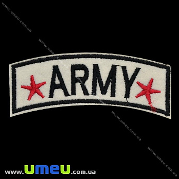 Термоаплікація ARMY, Бежева, 8,5х3 см (APL-022334)