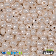 Бісер чеський 6/0, №46113, Молочний, Перламутровий (BIS-050498)