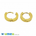 Серьги-кольца Huggie из нержавеющей стали, 13,5х13х3 мм, Золото (STL-047281)