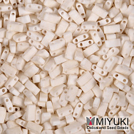 Бісер японський Miyuki HALF TILA №2021, 5х2,3 мм, Кремовий матовий (BIS-053248)